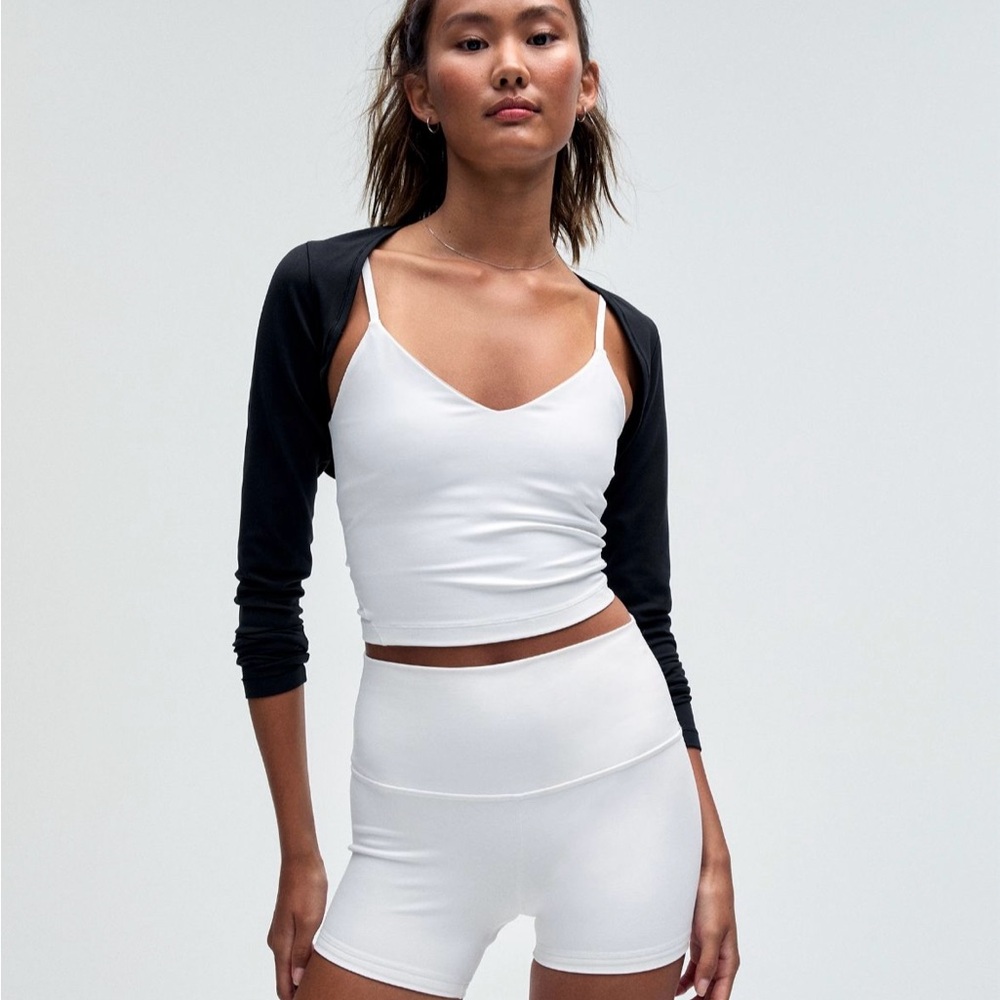 Lululemon Athletica White Cropped Cami Tank